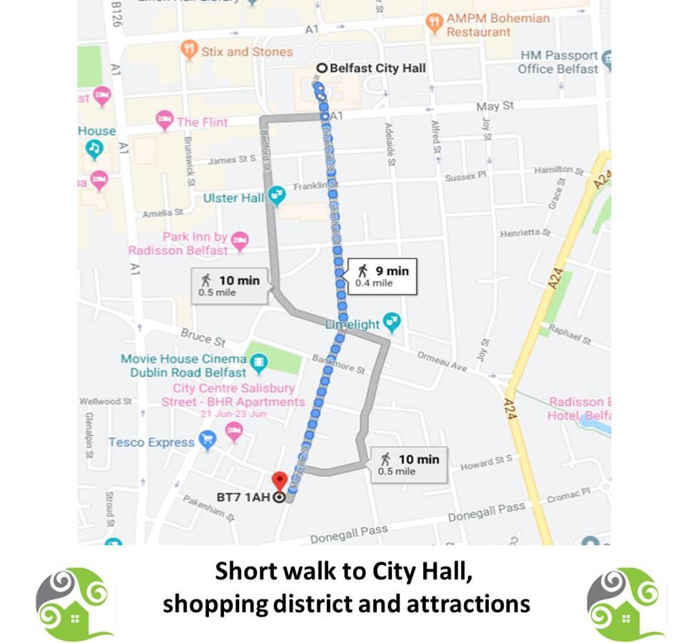 Perfect Central City Location - Parking - 3 Beds - 2 Bedrooms 贝尔法斯特 外观 照片